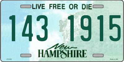 NH license plate 1431915