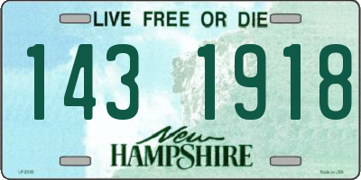NH license plate 1431918