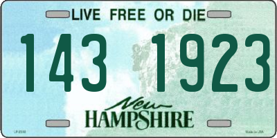 NH license plate 1431923