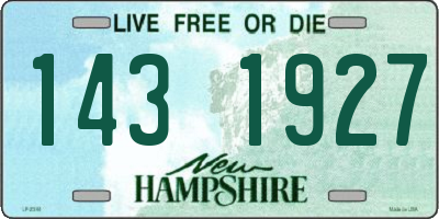 NH license plate 1431927