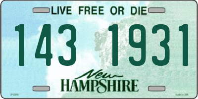 NH license plate 1431931
