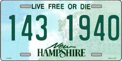 NH license plate 1431940