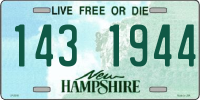 NH license plate 1431944