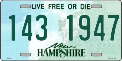 NH license plate 1431947