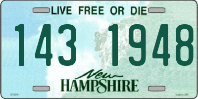 NH license plate 1431948