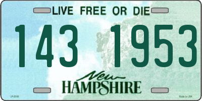 NH license plate 1431953