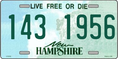 NH license plate 1431956