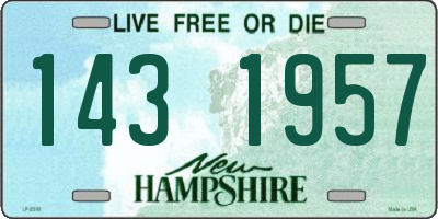 NH license plate 1431957