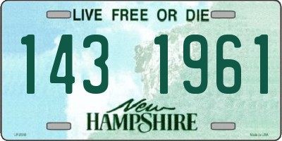 NH license plate 1431961