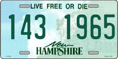 NH license plate 1431965