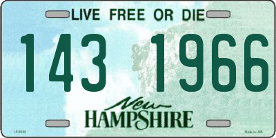 NH license plate 1431966