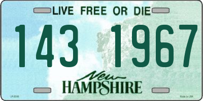 NH license plate 1431967