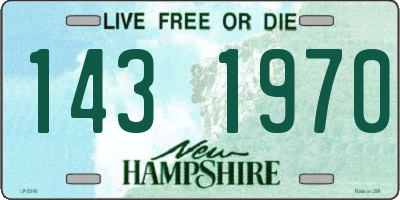 NH license plate 1431970