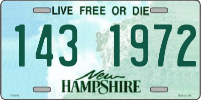NH license plate 1431972