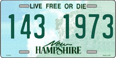 NH license plate 1431973