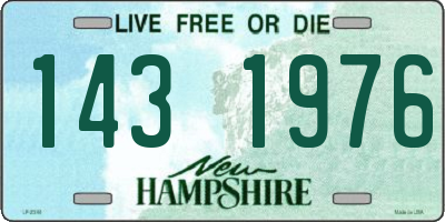 NH license plate 1431976