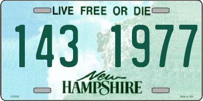 NH license plate 1431977