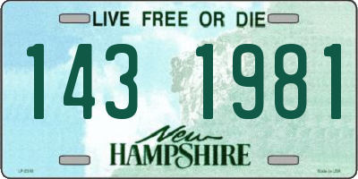 NH license plate 1431981