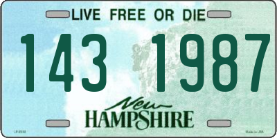 NH license plate 1431987