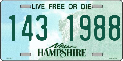 NH license plate 1431988