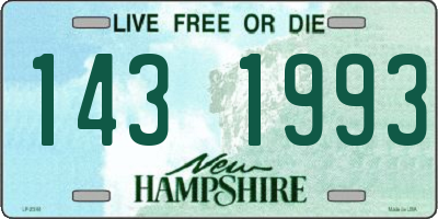 NH license plate 1431993