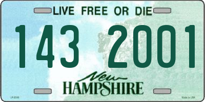 NH license plate 1432001