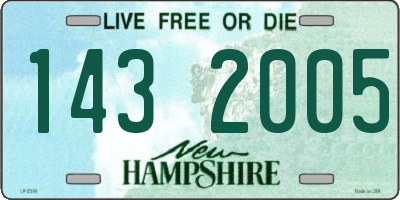 NH license plate 1432005
