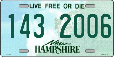 NH license plate 1432006