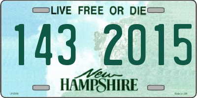 NH license plate 1432015