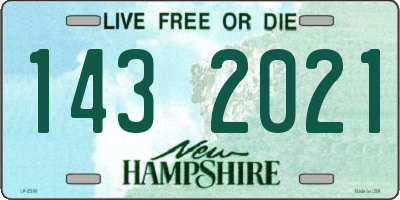NH license plate 1432021
