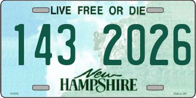 NH license plate 1432026