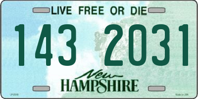 NH license plate 1432031