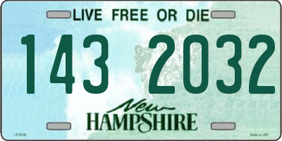 NH license plate 1432032