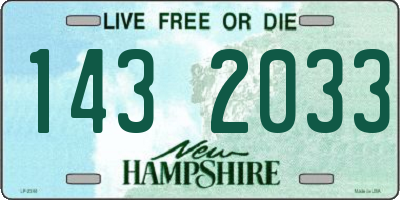 NH license plate 1432033