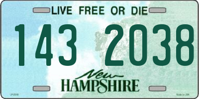 NH license plate 1432038