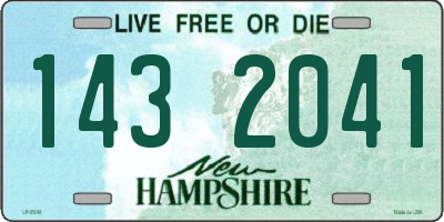 NH license plate 1432041