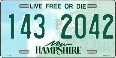 NH license plate 1432042