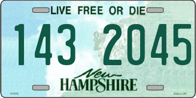 NH license plate 1432045