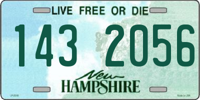 NH license plate 1432056