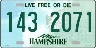 NH license plate 1432071