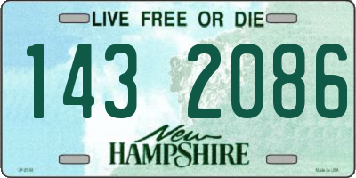 NH license plate 1432086