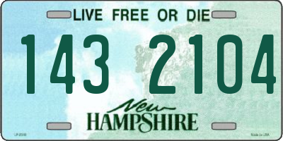 NH license plate 1432104