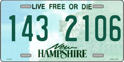 NH license plate 1432106