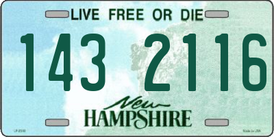 NH license plate 1432116