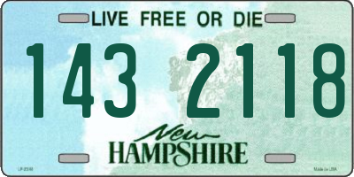 NH license plate 1432118