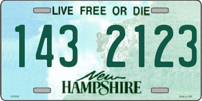 NH license plate 1432123