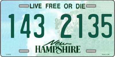 NH license plate 1432135