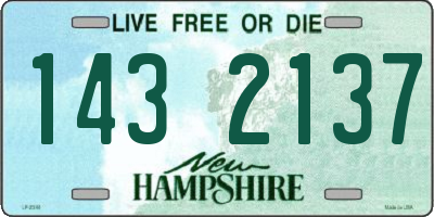 NH license plate 1432137