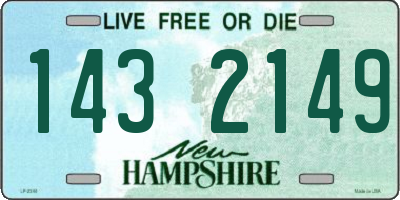 NH license plate 1432149