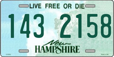 NH license plate 1432158